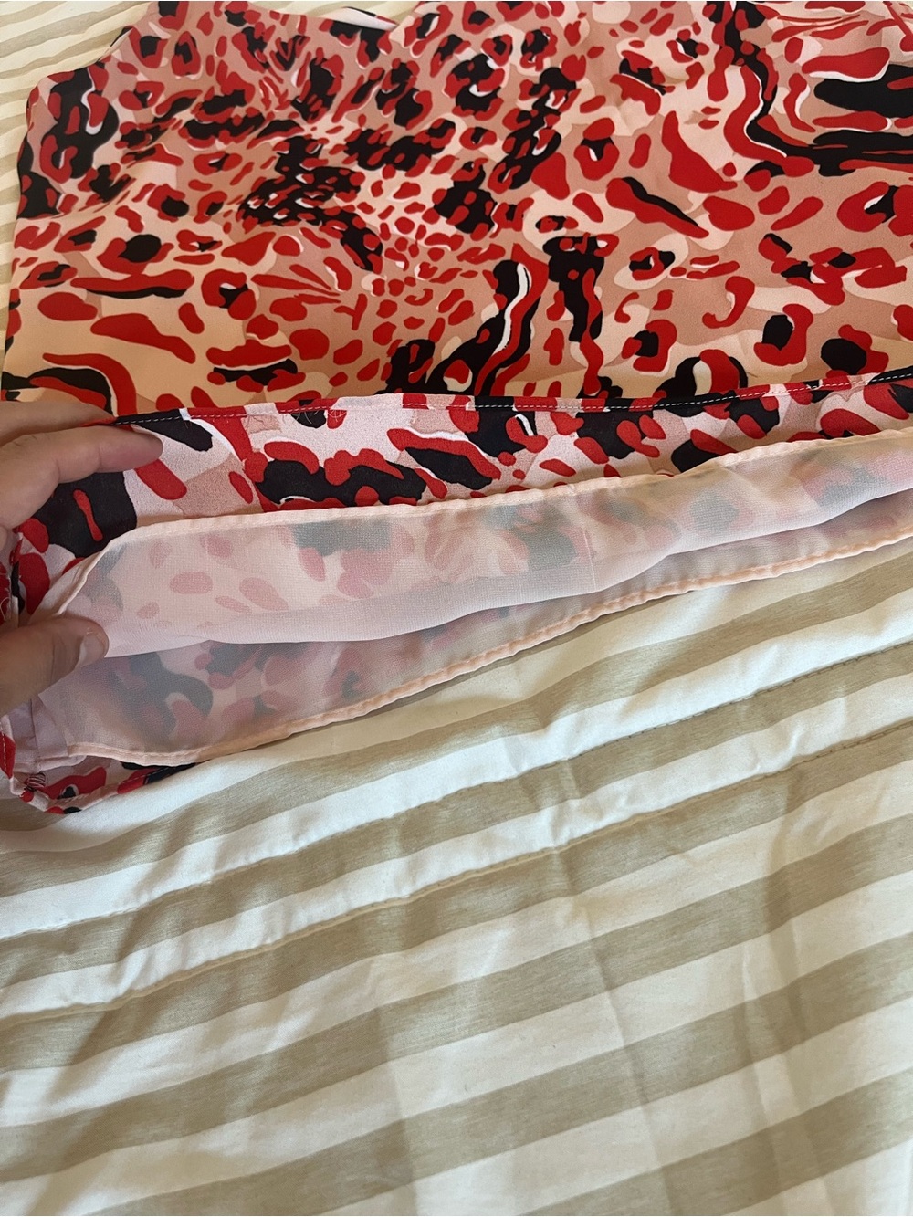 ❤️ H&M Red Leopard Print Cami Tank Top - Picture 6 of 8